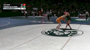 Girls 190 lbs Cons. Round 1 - Kimberly De La Torre, Chaparral vs Ella Spitz, Eldorado