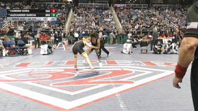 5A 144 lbs Cons. Round 1 - Alexander Garcia, Jay M. Robinson High School vs Camden Gora, Simon G. Atkins Academic & Technology High School