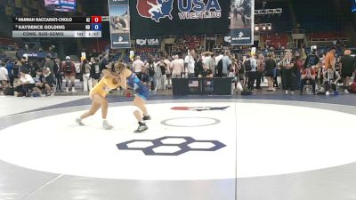125 lbs Cons. Sub-semis - Hannah Naccarati-Cholo, Arizona vs Kaydence Golding, North Dakota