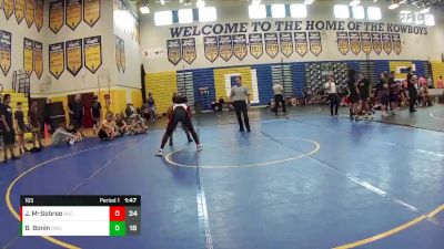 165 lbs Round 6 (8 Team) - Brandon Bonin, Oviedo WC vs Jason McLeod-Sebree, Buchholz