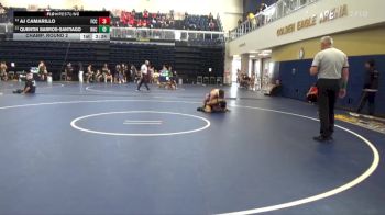 125 lbs Champ. Round 2 - Quentin Barros-Santiago, Rio Hondo College vs Aj Camarillo, Fresno City College