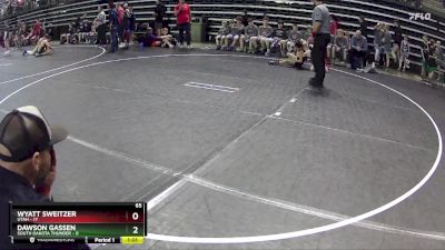 65 lbs Round 3 (6 Team) - Wyatt Sweitzer, Utah vs Dawson Gassen, South Dakota Thunder