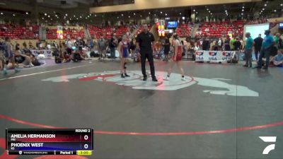 100 lbs Round 2 - Amelia Hermanson, MN vs Phoenix West, KS