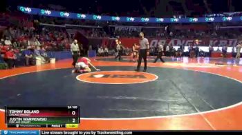 3A 160 lbs Cons. Semi - Tommy Boland, Chicago (Marist) vs Justin Warmowski, Fox Lake (Grant)