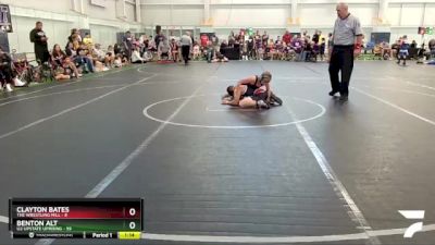 100 lbs Round 2 (8 Team) - Clayton Bates, The Wrestling Mill vs Benton Alt, U2 Upstate Uprising