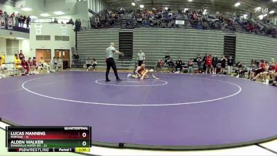 106 lbs Quarterfinals (8 Team) - Lucas Manning, Portage vs Alden Walker, Evansville Mater Dei