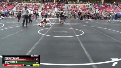 88 lbs Champ. Round 1 - Presley Beard, Kansas Young Guns Wrestling Cl vs Griffin Mehl, Victory