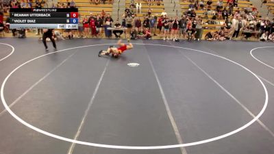 110 lbs 1st Place Match - Reanah Utterback, IA vs Violet Diaz, IA