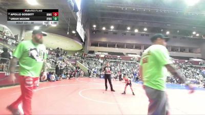 46 lbs Cons. Round 3 - Apollo Gossett, Beebe Badgers Wrestling Club vs Uriah Moore, Berryville Youth Wrestling Club