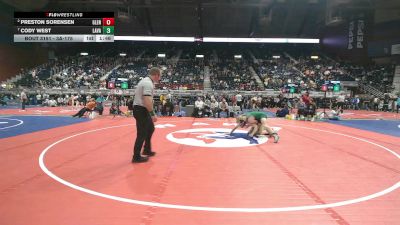 3A-175 lbs Quarterfinal - Cody West, Lander Valley vs Preston Sorensen, Glenrock