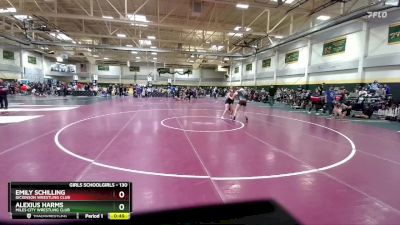 130 lbs Cons. Round 3 - Alexius Harms, Miles City Wrestling Club vs Emily Schilling, Dickinson Wrestling Club