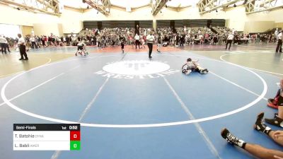 56-B lbs Semifinal - Tristan Batohie, Dynamic Wrestling vs Luca Babli, American MMAW