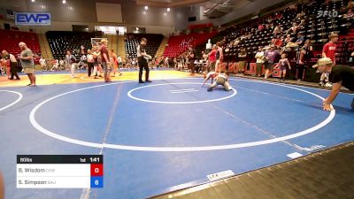 60 lbs Rr Rnd 3 - Brantley Wisdom, Caney Valley Wrestling vs Sawyer Simpson, Salina