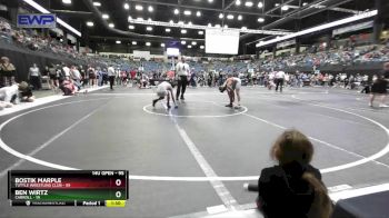 95 lbs Quarterfinal - Bostik Marple, Tuttle Wrestling Club vs Ben Wirtz, Carroll