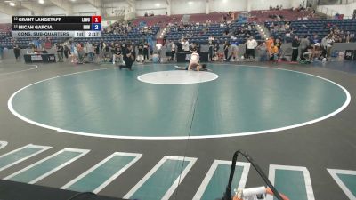 132 lbs Cons. Sub-quarters - Grant Langstaff, Livermore Elite Wrestling Club vs Micah Garcia, ROUGH HOUSE WRESTLING