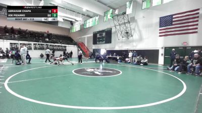 113 lbs Cons. Round 4 - Abraham Chapa, La Quinta vs Joe Pizarro, Bassett