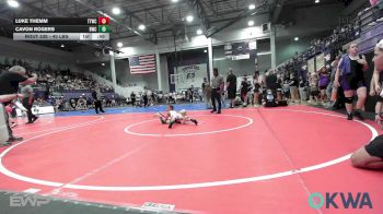 40 lbs Semifinal - Luke Themm, Team Tulsa Wrestling Club vs Cavon Rogers, Berryhill Wrestling Club