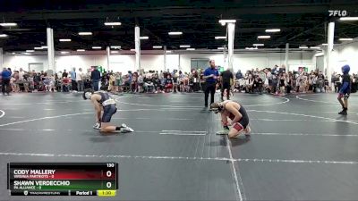 130 lbs Round 6 (8 Team) - Shawn Verdecchio, PA Alliance vs Cody Mallery, Virginia Partriots