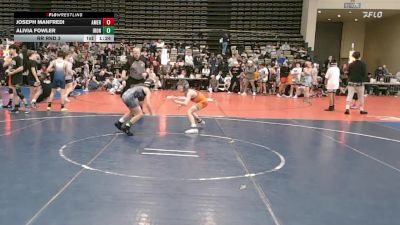 73 lbs Rr Rnd 3 - Joseph Manfredi, American MMAW - MSC vs Alivia Fowler, Iron Wolves