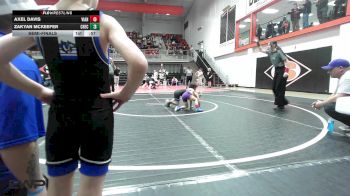 45 lbs Semifinal - Axel Davis, Vian Wrestling Club vs ZaKyan McKeefer, Checotah Matcats