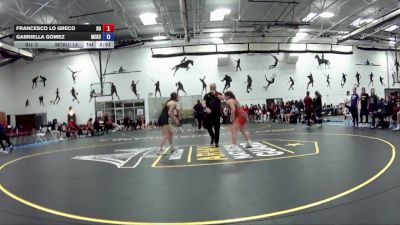 124 lbs Round 4 (16 Team) - Francesco Lo Greco, Brock University vs Gabriella Gomez, McKendree University
