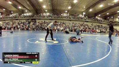 80 lbs Champ. Round 2 - Landon Parks, Higginsville Youth Wrestling Club-AA vs Dallas Cronk, Bronco Wrestling Club-AAA