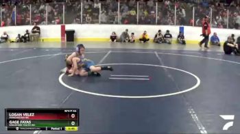 67 lbs Champ. Round 1 - Gage Fayas, Kingsford Youth WC vs Logan Velez, Manchester WC