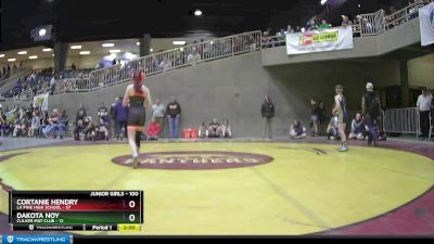 100 lbs Round 1 - Cortanie Hendry, La Pine High School vs Dakota Noy, Culver Mat Club