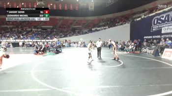 4A Boys 138 lbs Champ. Round 1 - Jakoby Goss, Tillamook Boys vs Leonardo Michel, Stayton Boys
