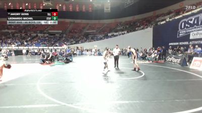 4A Boys 138 lbs Champ. Round 1 - Jakoby Goss, Tillamook Boys vs Leonardo Michel, Stayton Boys