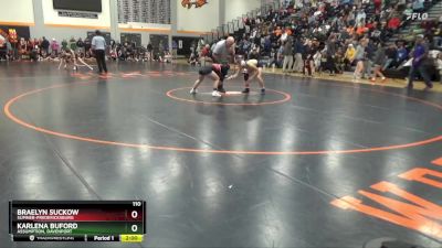 110 lbs Semifinal - Braelyn Suckow, Sumner-Fredericksburg vs Karlena Buford, Assumption, Davenport