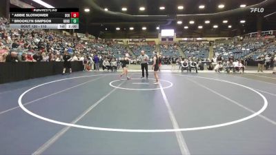 110 lbs Quarterfinal - Brooklyn Simpson, Goddard Hs vs Abbie Slothower, Salina-Central Hs