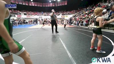 64 lbs Semifinal - Hayden Wenetshlager, Salina Wrestling Club vs Stetson Andrews, Gore Pirates Youth Wrestling