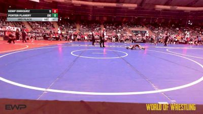 58 lbs 3rd Place - Kemp Enriquez, Takedown Elite vs Porter Flanery, Cowboy Wrestling Club