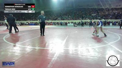 96 lbs Consi Of 32 #2 - Johnathan Gonzales, Tough N Technical Wrestling Club vs Teegan Sisk, Altus JH