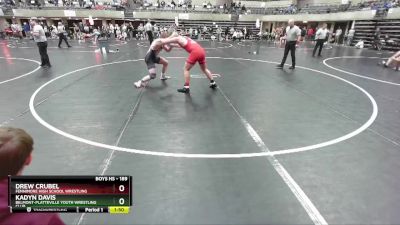 189 lbs Cons. Round 3 - Drew Crubel, Fennimore High School Wrestling vs Kadyn Davis, Belmont-Platteville Youth Wrestling Club