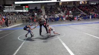 65 lbs Cons. Round 1 - Clara Milner, Bluestem vs Emma McGillis, Manhattan