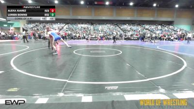 106 lbs Consi Of 8 #1 - Alexa Juarez, Patriot Wrestling Club vs Lorien Bowns, Nyssa