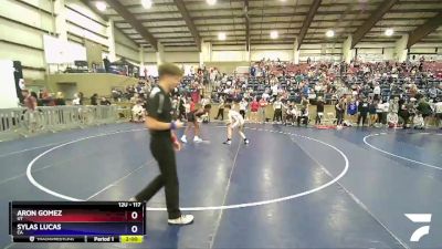 117 lbs Quarterfinal - Aron Gomez, UT vs Sylas Lucas, CA