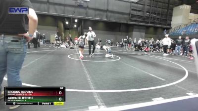 80 lbs Round 2 (10 Team) - Brooks Blevins, Kansas Warriors 1 vs Jaxon Kliefoth, Untouchables