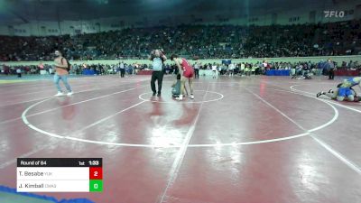 150 lbs Round Of 64 - Trevor Besabe, Yukon vs Jett Kimball, Owasso Junior High