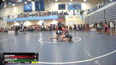 113 lbs Cons. Round 6 - John Behm, Shelley vs Hudson York, Corner Canyon