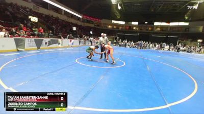 133 lbs Cons. Round 2 - Tavian Sangster-Zahne, Tuba City Boarding School vs Zorenzo Campos, Show Low Jr High School