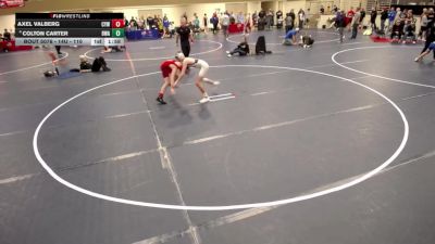 14U - 115 lbs Champ. Round 1 - Axel Valberg, Centennial Youth Wrestling vs Colton Carter, Blaine Wrestling Association