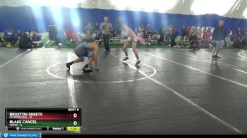 132 lbs Round 2 (8 Team) - Braxton Sheets, CP Wrestling vs Blake Cancel, TWFOC