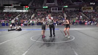 110 lbs Quarterfinal - Leah Wright, Bonner Springs vs Kinsley Warner, Triumph