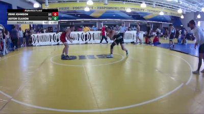 144 lbs Champ. Round 3 - Zeke Johnson, Sunlake / Caveman vs Aston Claxon, Flanagan