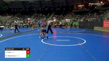 61 lbs Prelims - Dawson Back, Verdigris WC vs Michael Robertson, Honey Badger WC