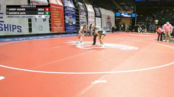 100 Class 1 lbs Cons. Round 1 - Avery Adams, Centralia vs Kathryn Jack, Lone Jack