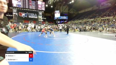 132 lbs Cons 32 #2 - Brianna Deleon, North Carolina vs Lindsey Anderson, North Dakota